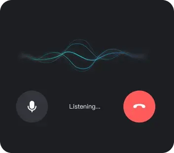 Voice assistant listening interface