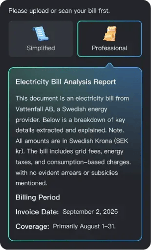 Electricity bill analysis report